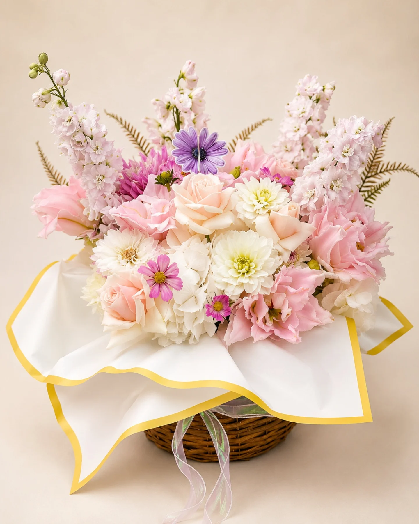 Blush Garden Basket